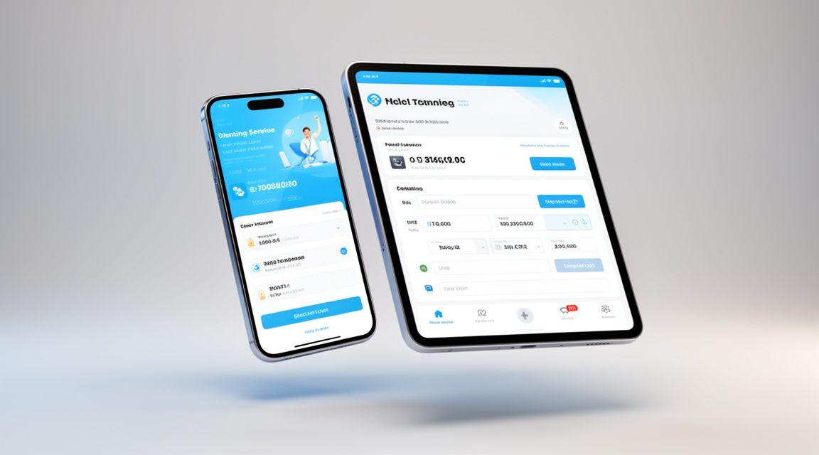 Interfaz de reserva moderna en dispositivos móviles